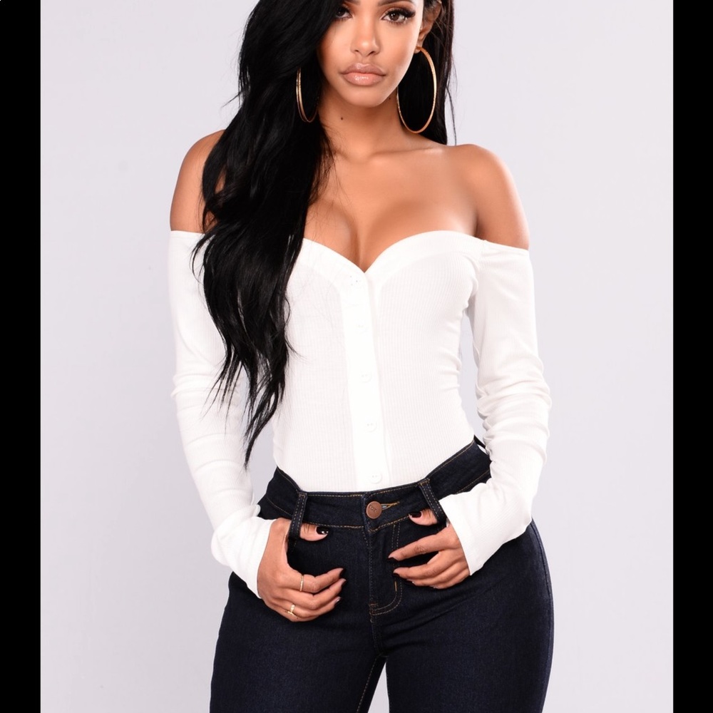 Fool In Love Off Shoulder Bodysuit
